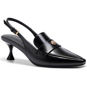 Women's Black Cool Pointed Toe Sandals Kitten Heel Pumps Slip On Ankle Buckle